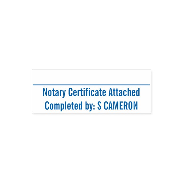 Auto Entintado Carimbo de Anexo do Certificado Notário (Design)