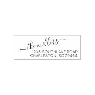 Auto Entintado Carimbo de Autenticação do Endereço de Retorno do 