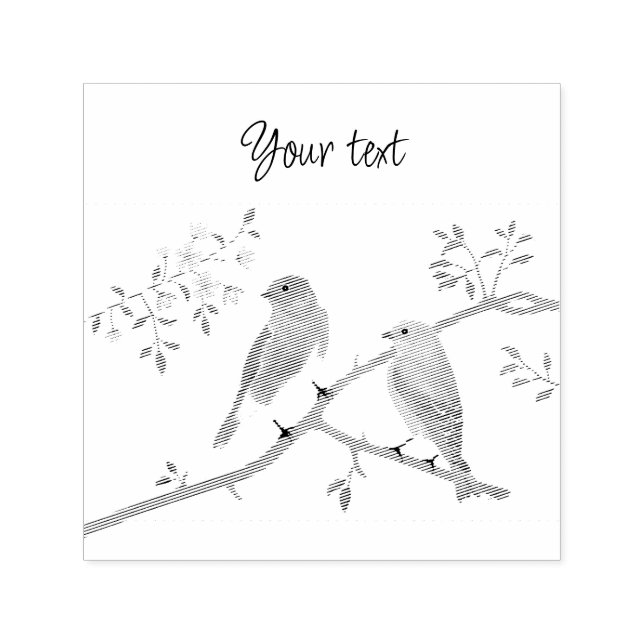 Auto Entintado Carimbo de Auto-Tinta Bluebirds (Design)