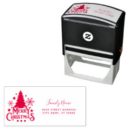 Auto Entintado Carimbo de Autocolagem de Endereços de Regresso de