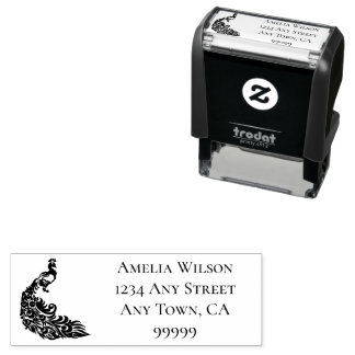 Auto Entintado Carimbo de Autocolagem de Peacock