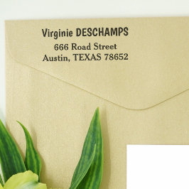 Auto Entintado Carimbo de Autocolagem do Endereço de Retorno Mini