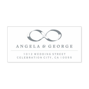 Auto Entintado Carimbo De Autocolante De Casamento De Mão Infinit