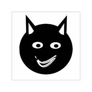 Auto Entintado Carimbo de Autocolante de Gato Preto do Halloween