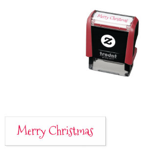 Auto Entintado Carimbo de Autocolante de Texto Feliz de Natal