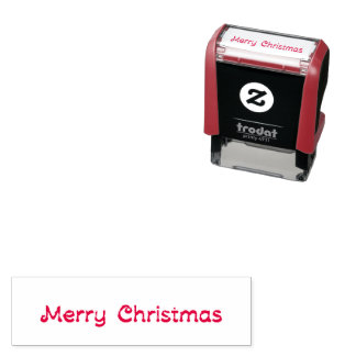 Auto Entintado Carimbo de Autocolante de Texto Feliz de Natal