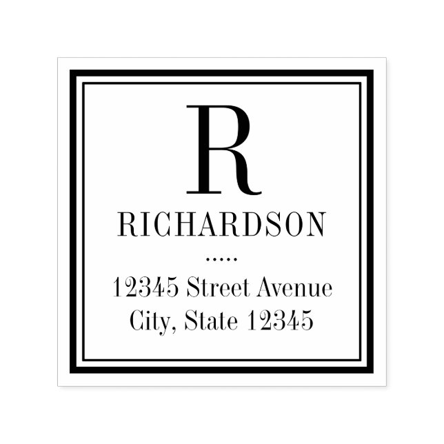 Auto Entintado Carimbo de Autodigitação do Endereço de Retorno In (Design)