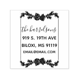 Auto Entintado Carimbo De Autoimpressão Da Família Rustic Pine Co