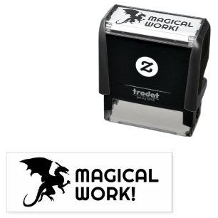 Auto Entintado Carimbo de Autoimpressão de Trabalho Magical Dragã