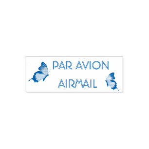 Auto Entintado Carimbo de Autoimpressão do airmail da Borboleta