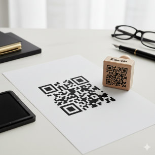 Auto Entintado Carimbo de autoimpressão do código QR moderno da m