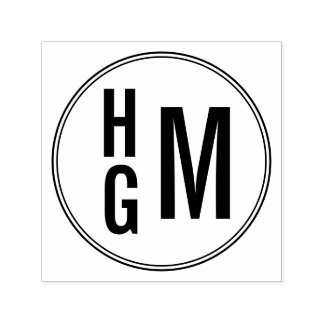 Auto Entintado Carimbo de autoimpressão monograma com três letras