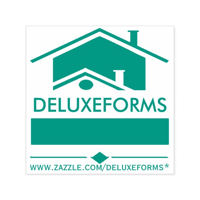 Auto Entintado Carimbo de Borracha Autocolante do Teto Verde (Design)