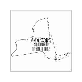 Auto Entintado Carimbo de Borracha Autopicante do Estado de Nova 