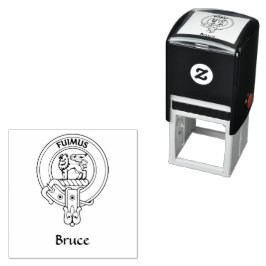 Auto Entintado Carimbo de borracha Clan Bruce Crest