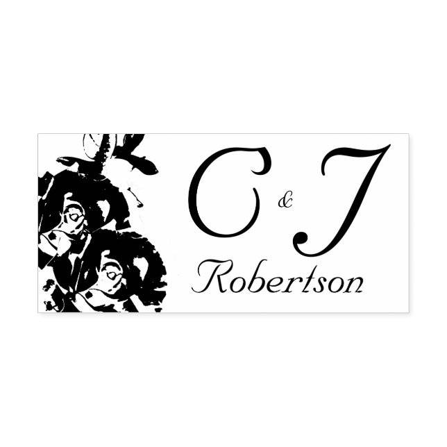 Auto Entintado Carimbo de Borracha com Autocolante Rosa Nupcial (Design)