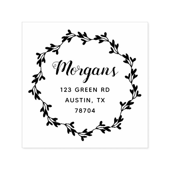 Auto Entintado Carimbo De Borracha Da Família Elderflower Elegant (Design)