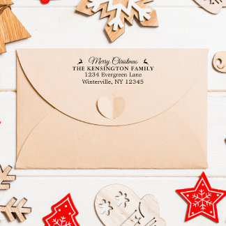 Auto Entintado Carimbo de Borracha da Família Natal Personalizada