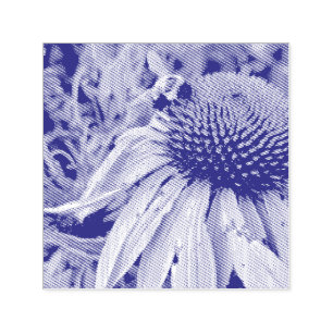 Auto Entintado Carimbo de Borracha de Abelha e Coneflower Auto-Ti