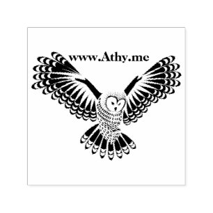 Auto Entintado Carimbo de borracha de Athy Ireland Owl