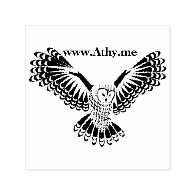Auto Entintado Carimbo de borracha de Athy Ireland Owl (Design)