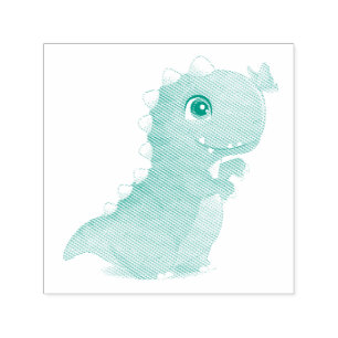 AUTO ENTINTADO CARIMBO DE BORRACHA DE AUTOTINÇÃO : BEBÊ DINOSAUR