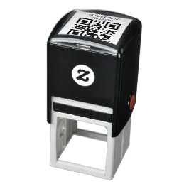 Auto Entintado Carimbo de Borracha de Código QR Personalizado Aut