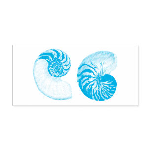 AUTO ENTINTADO CARIMBO DE BORRACHA DE NAUTILUS SEASHELL
