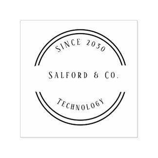 Auto Entintado Carimbo de Borracha de Tecnologia Moderna Preto e 