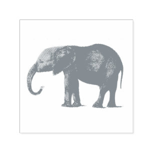AUTO ENTINTADO CARIMBO DE BORRACHA ELEFANTE VINTAGE