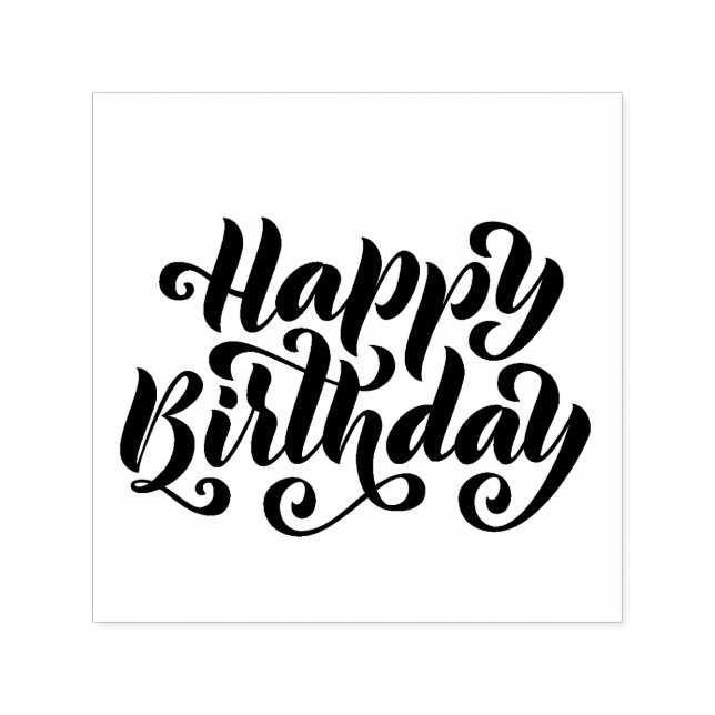 Auto Entintado Carimbo de Borracha Feliz de Aniversário (Design)