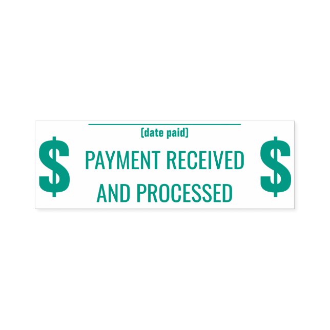 Auto Entintado Carimbo de borracha "PAGAMENTO RECEBIDO E TRANSFOR (Design)