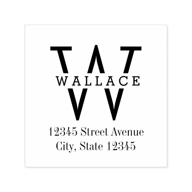 Auto Entintado Carimbo de Borracha Personalizada Inicial na moda (Design)