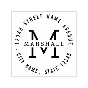 Auto Entintado Carimbo de Borracha Personalizado do Círculo