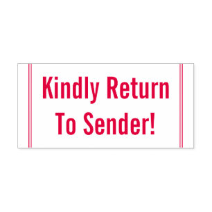 Auto Entintado Carimbo de Borracha "Por Favor Devolver ao Remeten