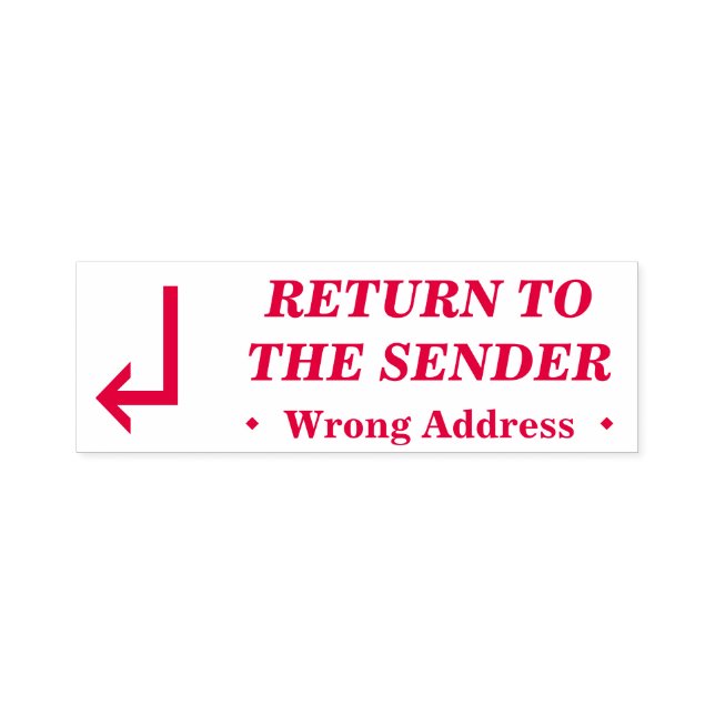 Auto Entintado Carimbo de borracha "RETORNAR AO REMETENTE" (Design)