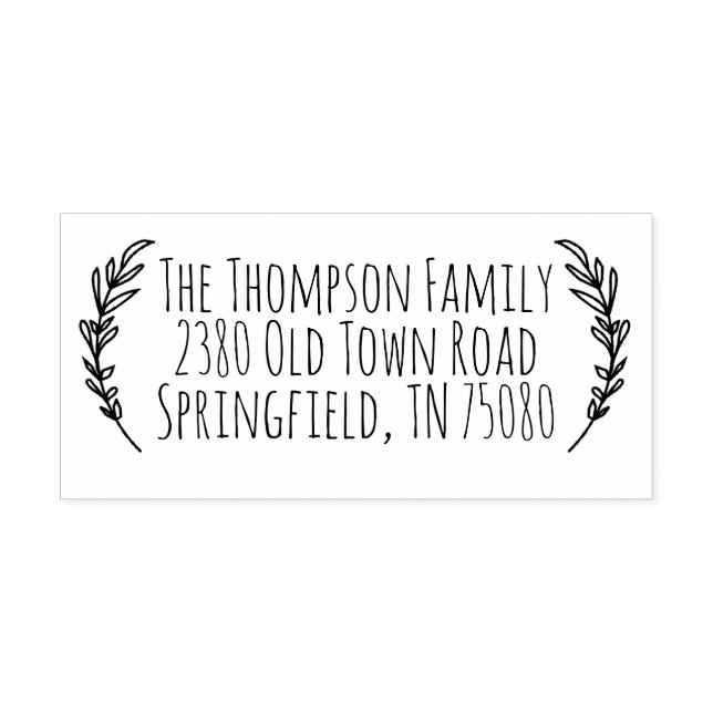 Auto Entintado Carimbo de Carimbo do Endereço de Retorno Russo (Design)