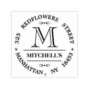 Auto Entintado Carimbo de Casamento do Monograma