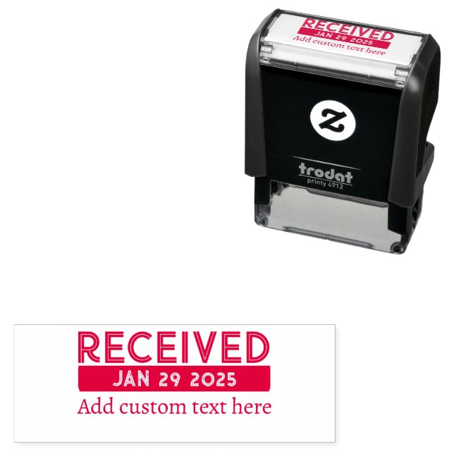 Auto Entintado Carimbo de Data Personalizado (In Situ)