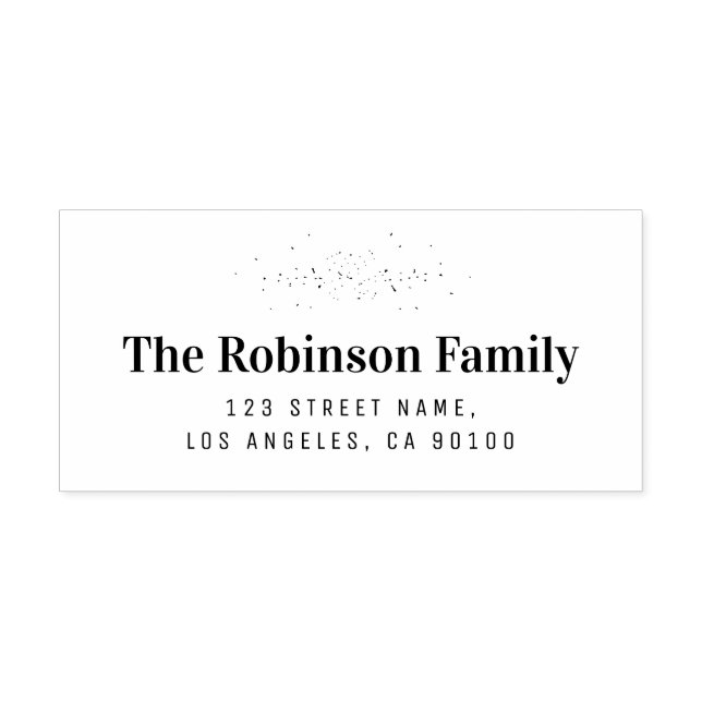 Auto Entintado carimbo de endereço botânico moderno (Design)