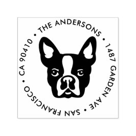 Auto Entintado Carimbo de endereço, carimbo de endereço de buldog