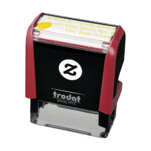 Auto Entintado Carimbo de Endereço de Auto-Tinta Folhas de Outono
