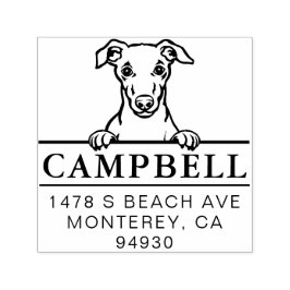 Auto Entintado Carimbo de Endereço de Cão Personalizado de Cubo