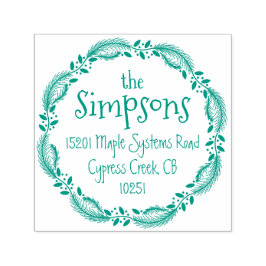 Auto Entintado Carimbo de Endereço de Devolução da Família Feriad