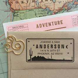 Auto Entintado Carimbo de Endereço de Devolução da Placa de Licen