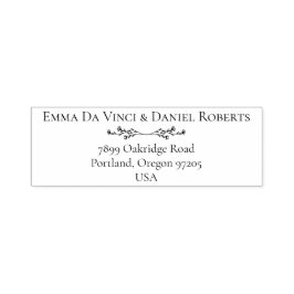 Auto Entintado Carimbo de Endereço de Devolução de Casamento com 