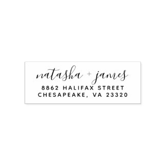 Auto Entintado Carimbo de Endereço de Devolução de Casamento de n
