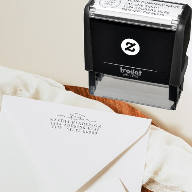 Auto Entintado Carimbo de Endereço de Devolução de Graduação de L (Criador carregado)