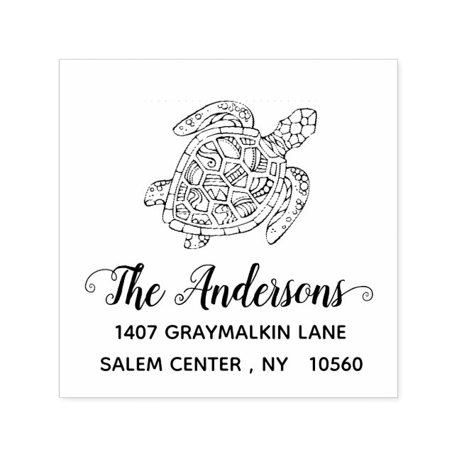 Auto Entintado Carimbo de Endereço de Devolução Personalizado de  (Design)