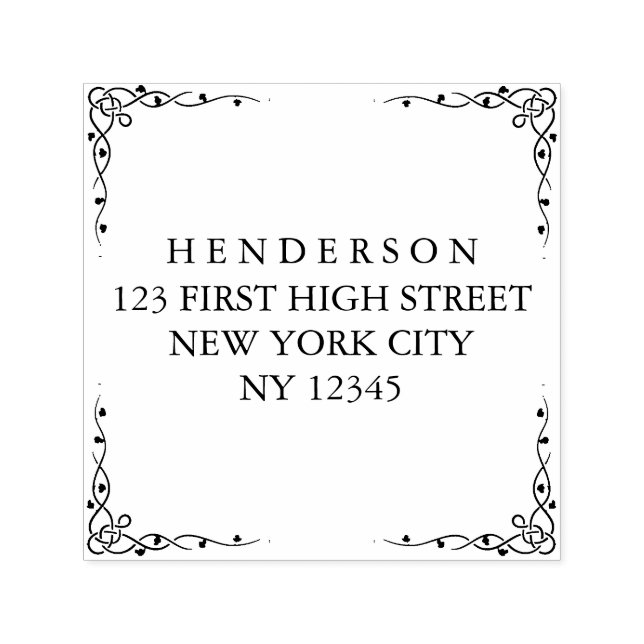 Auto Entintado Carimbo de Endereço de Devolução personalizado do  (Design)